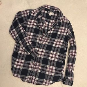 H&M Plaid Button Up